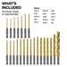 Titanium Drill Bit Set, 21-Piece