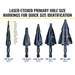 Quick Release Step Drill Bit with Spiral Flute, 3/16" to 7/8"