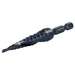 Quick Release Step Drill Bit with Spiral Flute, 1/8" to 1/2"