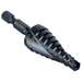 Quick Release Step Drill Bit with Spiral Flute, 1/4" to 3/4"