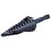 Quick Release Step Drill Bit with Spiral Flute, 3/16" to 7/8"