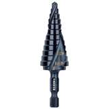 Quick Release Step Drill Bit with Spiral Flute, 3/16" to 7/8" redirect to product page