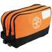 Double Zipper Bag, 10" x 6" x 3", Orange