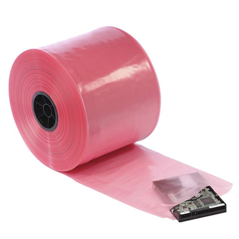 Anti-Static 4mil Pink Polyethylene Tubing Roll, 24" x 750' Long