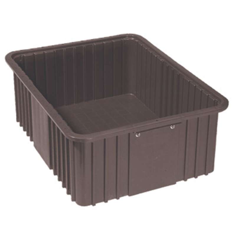 Conductive Stackable Divider Tote Box, 14-15/16 x 9-5/16 x 3-7/16" ID (Dividers not Included)