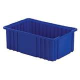 Non-ESD Stackable Divider Tote Box, Blue, 14-7/8 x 9-5/16 x 6" ID, Dividers Sold Separately redirect to product page