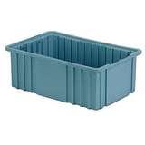 Non-ESD Stackable Divider Tote Box, Light Blue, 14-7/8 x 9-5/16 x 6" ID, Dividers Sold Separately redirect to product page