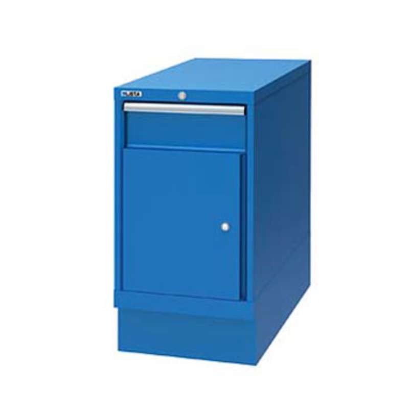 Cabinet Pedestal with One Drawer, Bright Blue