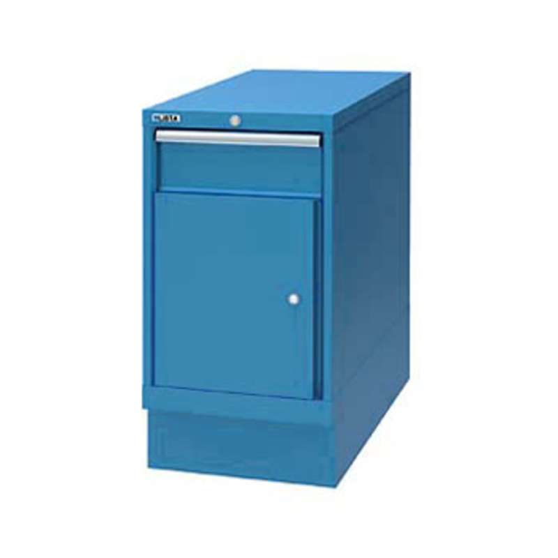 Cabinet Pedestal with One Drawer, Classic Blue