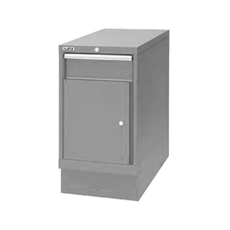 Cabinet Pedestal with One Drawer, Light Grey