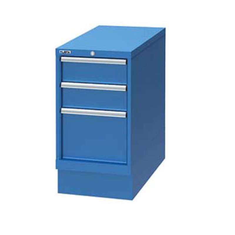 Cabinet Pedestal with Three Drawers, Bright Blue