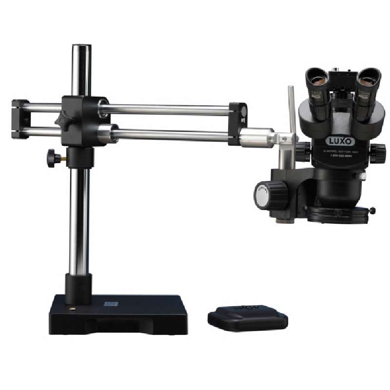 System 373 ESD-Safe 23mm TRU Trinocular Microscope with RB Stand, Dimmable High Output LED Ring Light and USB 2.0 Camera, 7X-45X