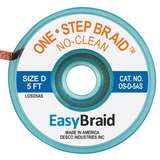One Step Solder Braid .100" Blue Series Dissipative Spool, 5' redirect to product page