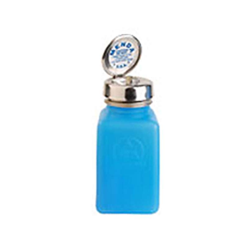ESD-Safe Blue durAstatic™ Solvent Dispenser Bottle with Pure-Touch Pump Top, 6 oz