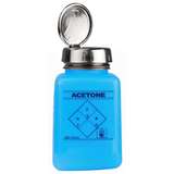ESD-Safe Blue durAstatic® Acetone Solvent Dispenser Bottle with One-Touch Pump, 6 oz redirect to product page