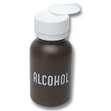 Non-ESD Brown Alcohol Bottle with Lasting-Touch Pump and White Lid, 8 oz. redirect to product page