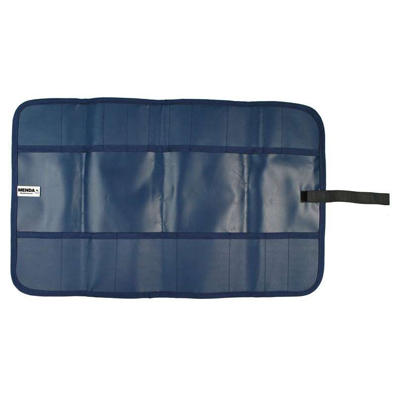 Dissipative Blue Vinyl 18 Pocket Storage Pouch with Hook and Loop Closure, 20 x 12-1/2" long