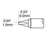 STTC 700 Power Series 30° Chisel Tip Solder Cartridge for MX Series Systems, 1.00mm redirect to product page
