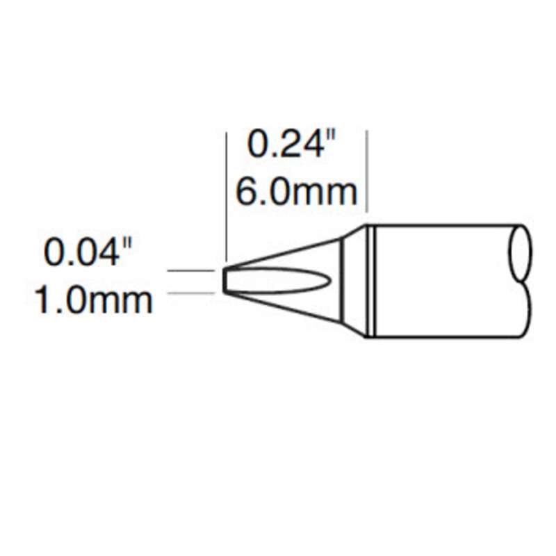 STTC 700 Power Series 30° Chisel Tip Solder Cartridge for MX Series Systems, 1.00mm