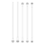 Fluid Line Assembly, 0.100" ID X 18", Male/Female, 10 per Package redirect to product page