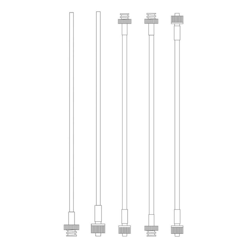 Fluid Line Assembly, 0.100" ID X 18", Male/Female, 10 per Package