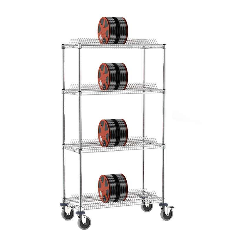 ESD 13" Four Tier Reel Cart, Mobile, 18" x 36" x 63"