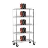 ESD 7" Five Tier Reel Cart, Mobile, 18" x 36" x 63" redirect to product page