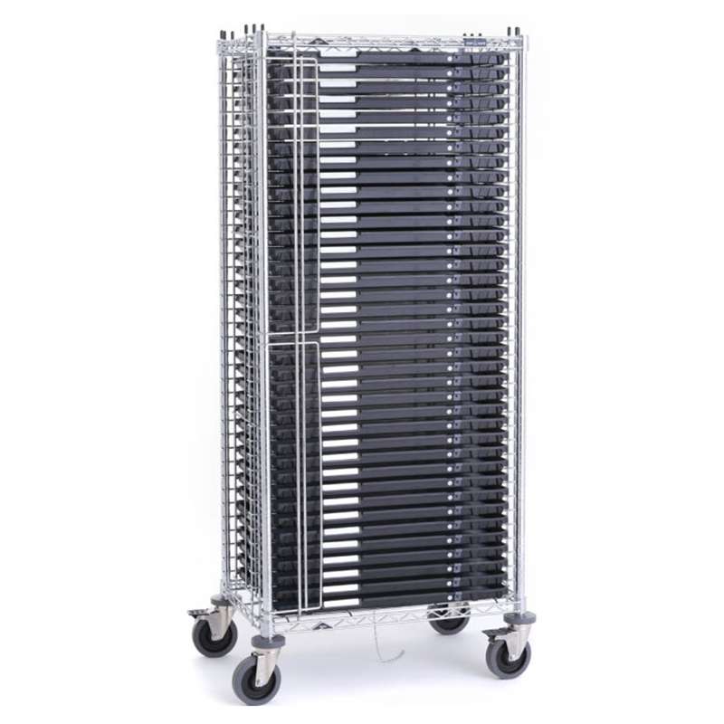 ESD Wire Rack Kit, with 40 Trays and 40 Inlays, 20.75" x 31.125" x 69.5