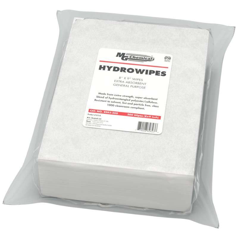Hydrowipes, 9"X9" 300 per Box