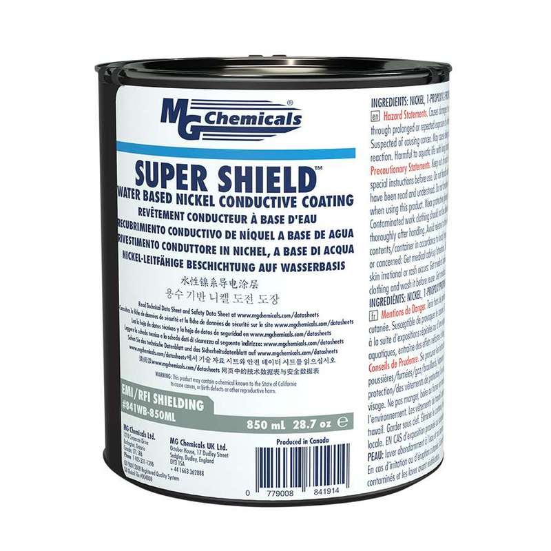 MG Chemicals 841WBU-850ML Super Shield Water-Based Nickel Conductive Paint, 850 mL Can