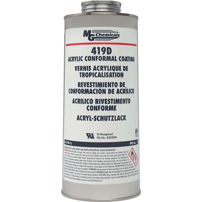 419D Acrylic Conformal Coating, 945ml Can, 6 per Case