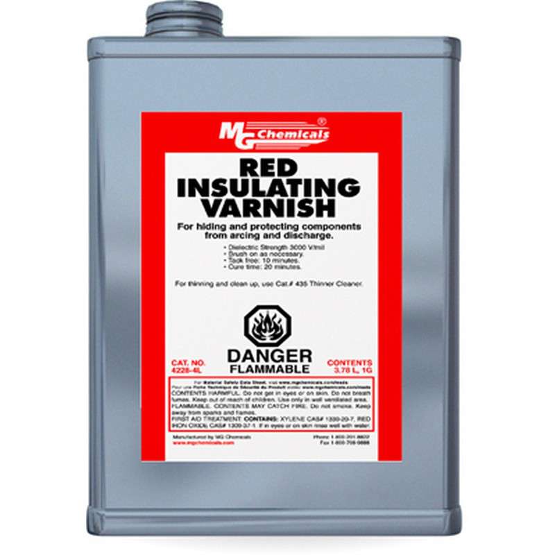 GLPT Insulating Varnish Coating, Red, 1 Gallon