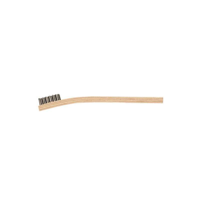 ESD-Safe Brush With Stainless Steel Bristles And Plywood Handle, 1-3/8" Brush Face Length, 7-3/4" Long