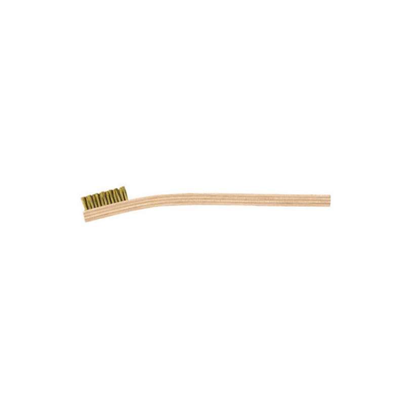 ESD-Safe Brush With Brass Steel Bristles And Plywood Handle, 1-3/8" Brush Face Length, 7-3/4" Long