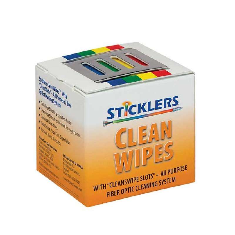 Sticklers™ CleanWipes® Static Dissipative Fiber Optic Cleaning Wipes, 400 per Box