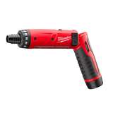 Cordless Screwdriver Kit with Battery Charger and M4 Red Lithium Battery Packs, 4 Volts redirect to product page