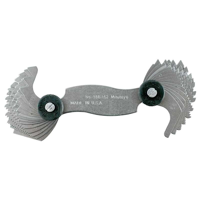 Metric and Unified Screw Pitch Gage Set, 28 Leaves, 0.5-6mm Range