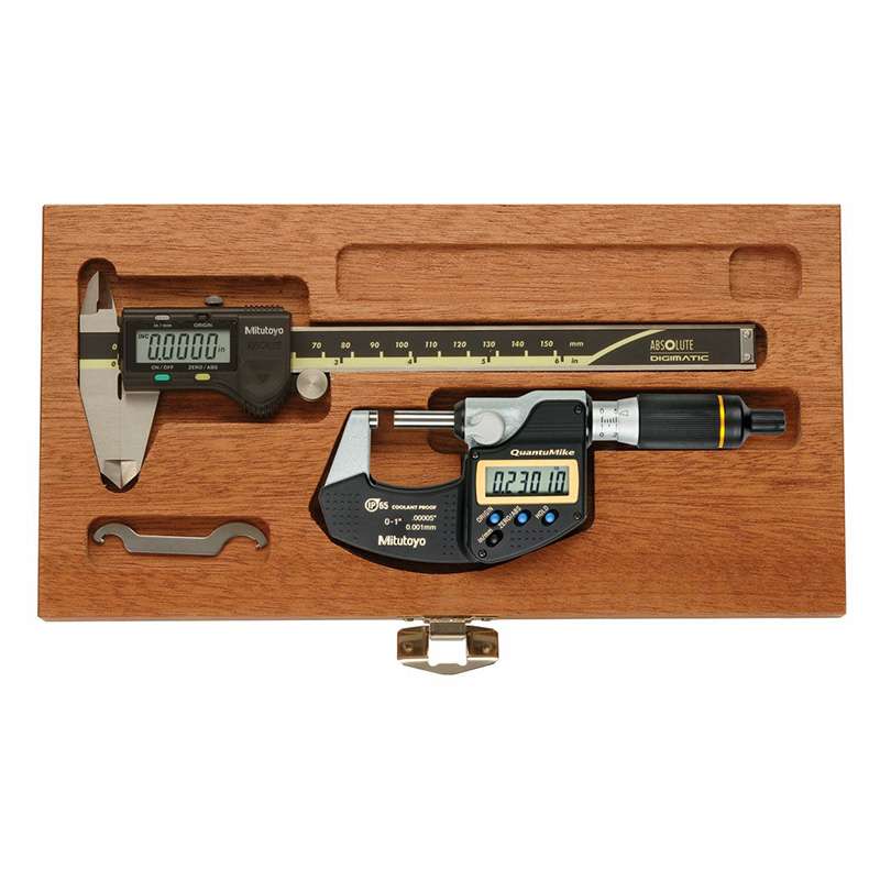 Digimatic Tool Kit, with 1in Quantumike and 6in Caliper