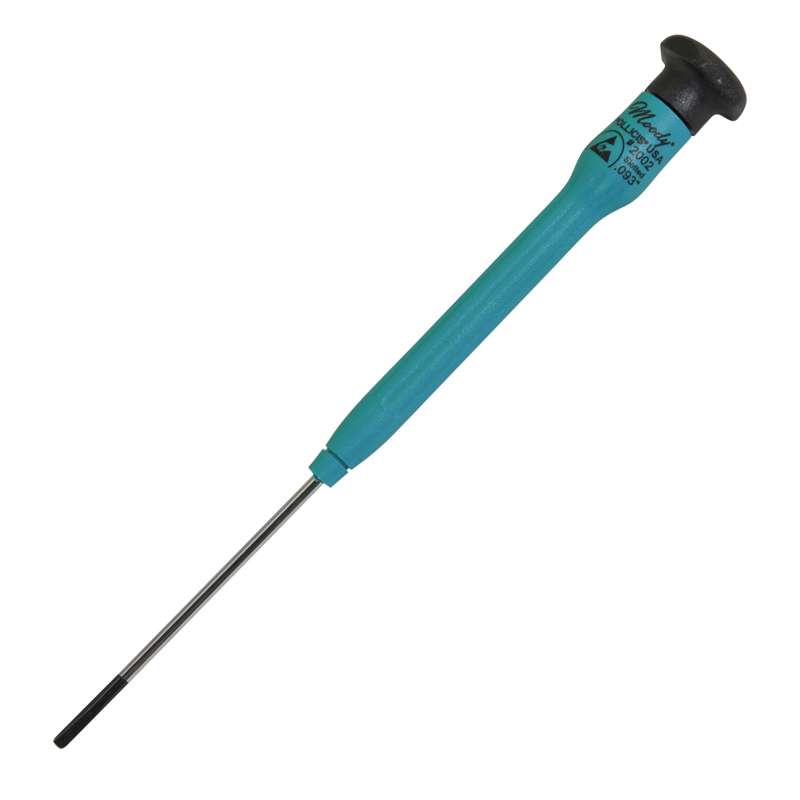 ESD-Safe Fixed Handle Slotted Screwdriver, .100 x 6-3/16" Long