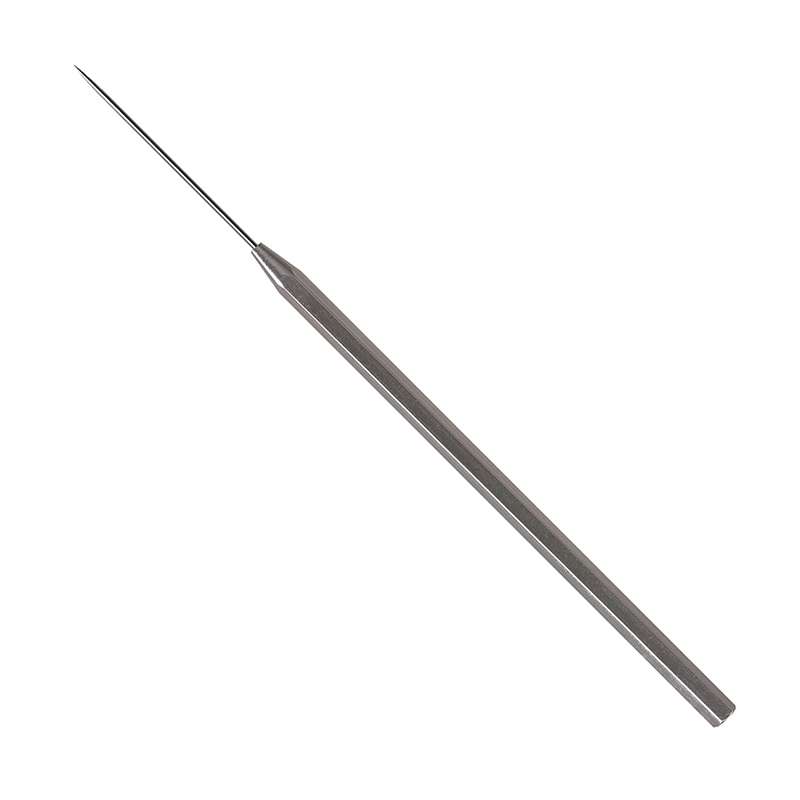 Stainless Steel Precision 25mil Probe with #1 Straight Tip and Aluminum Handle, 6-1/4" Long