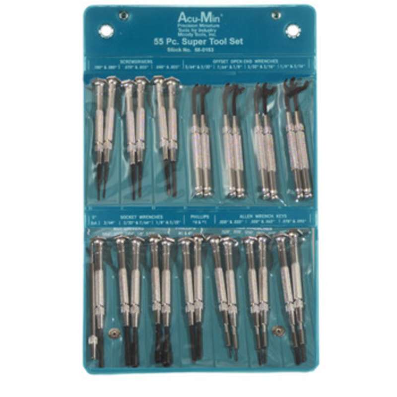 Screwdriver and Wrench Master Tool Set, Inch Sizes, with Steel Handles in a Vinyl Pouch, 55 Pieces