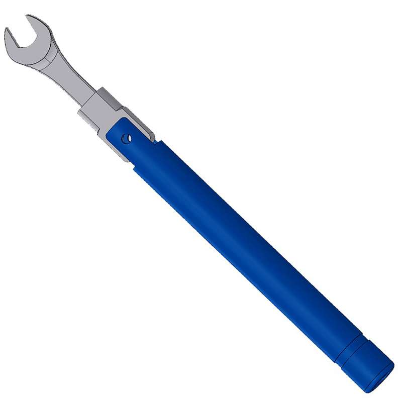 Break-Over Torque Wrench, Open End, 5/16", 12-21 lbf.in Torque, Blue