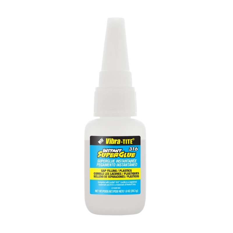 Vibra-TITE® 316 General Purpose Cyanoacrylate 1oz, Gap Filling Plastic Bonding, 12 Bottles/Case