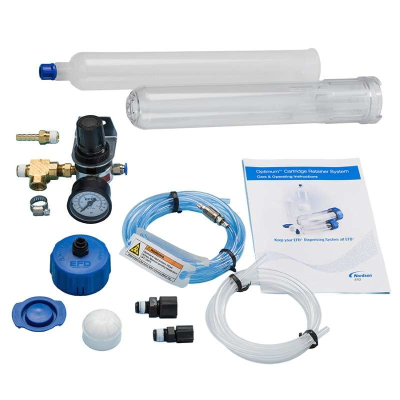 Optimum Cartridge Retainer System, Clear and Blue, with 1.0 Bar (15 psi) Regulator, 12oz