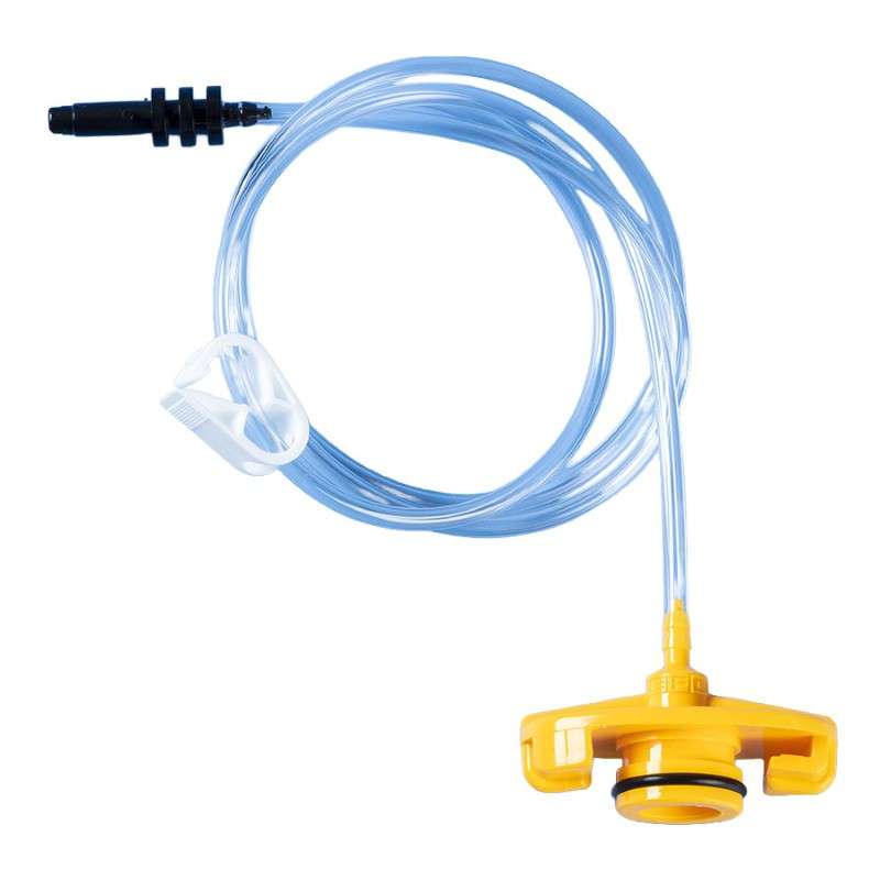 Nordson® EFD® 7016120 Acetal Ultra™ Barrel Adapter Assembly With 3 ft Hose, 5cc, Yellow