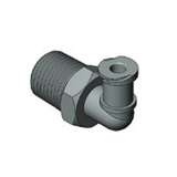 Fitting: Barrel to 1/8NPTM Elbow, Black, Polyprolylene redirect to product page