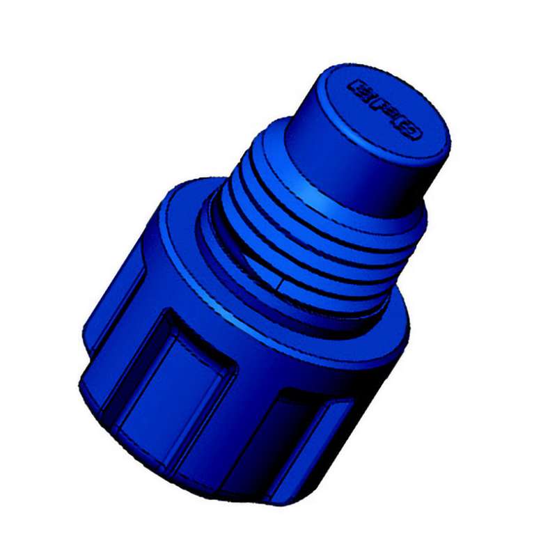 EFD® Self-Venting Cartridge Outlet Cap, Blue, 25 per Box
