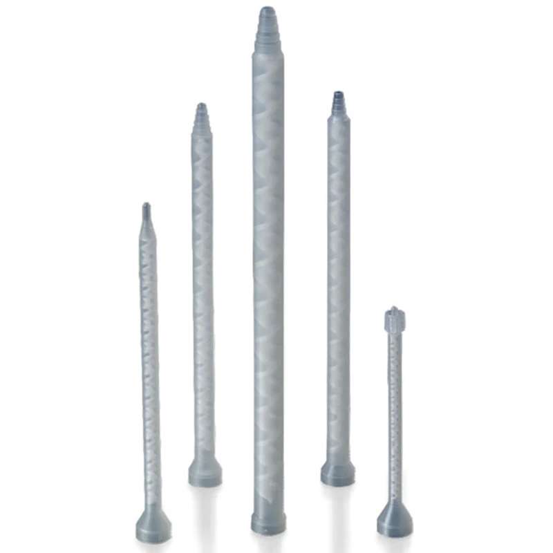 Nordson® EFD® Polypropylene Disposable Spiral Bell Mixer, 0.248 x 0.370 x 13.14", 48 Element, White