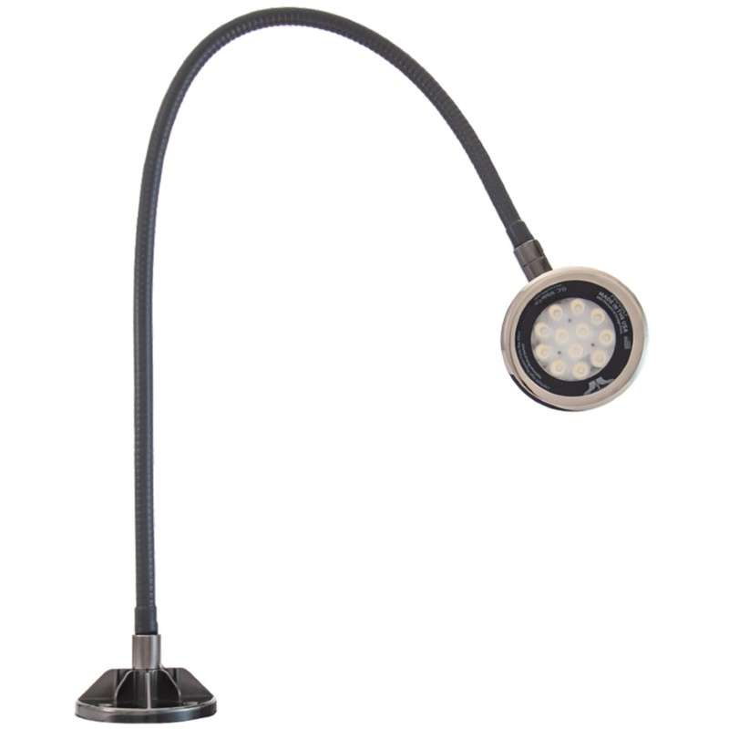 High Output LED Spot-Lite; 100-240V (50/60Hz); IP65 Standard; 33" Magnetic Gooseneck Stand; Magnetic