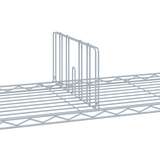 Commercial Grade Chromate Finish Wire Shelf Divider, 8 x 24" redirect to product page